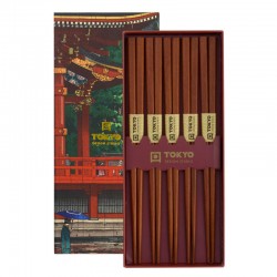 Wooden Chopstick Set 5 pairs