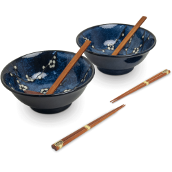SET 2 Ramen Bowls Hana Blue...