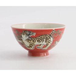 Small  Rice Bowl Tiger Red...