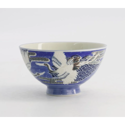 Small Rice Bowl Crane Blue...