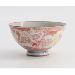 Small Rice Bowl Carp Pink -...