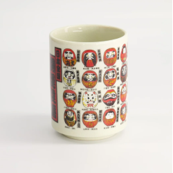 Tea Cup Daruma - 7.8x10.5cm