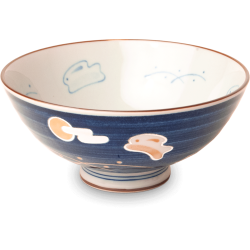 Big Rice Bowl Rabbit Blue -...