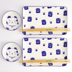 SET Sushi Manekineko Cat...