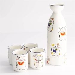 SET Sake Manekineko Cat BIG...