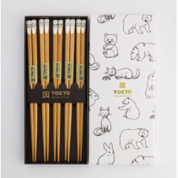 Set 5p Chopsticks Mix Animals