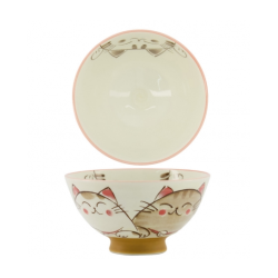 Small Rice Bowl Cat Pink -...