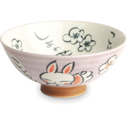 Grand Bol Riz Lapin Rose -...