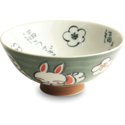 Grand Bol Riz Lapin Vert -...