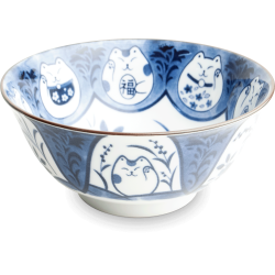 Bol Chat Porte-Bonheur Bleu...