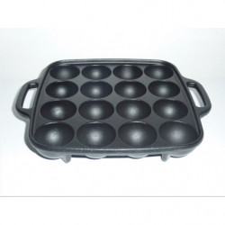 Cast Iron Takoyaki Pan  16P...