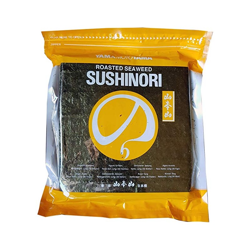 Feuilles d'algue nori pour sushi YAMAMOTOYAMA 25g Corée du Sud