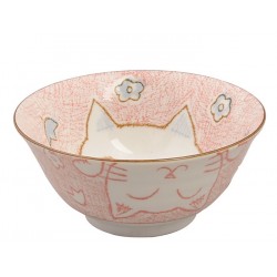 Rice Bowl Cat & Flowers...