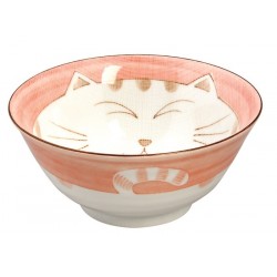 Bol à ramen rose motifs Shiba Inu - 19cm