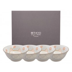 SET 4 Rice Bowls Cat &...
