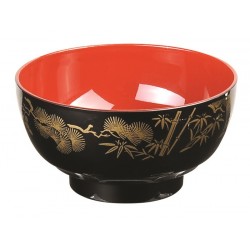 BOWL PLASTIC Black & Red...