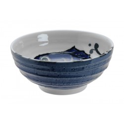 Ramen Bowl Blue Fish -...