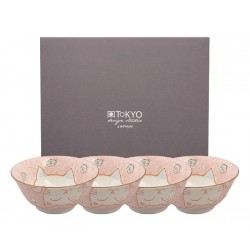 SET 4 Rice Bowls Cat &...