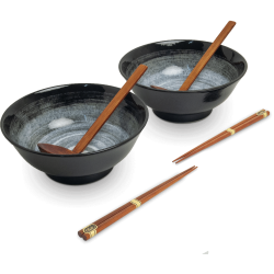 SET 2 Ramen Bowls Kuro -...