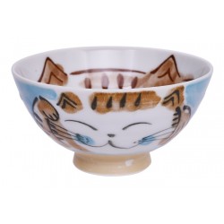 Rice Bowl Blue Cat -...