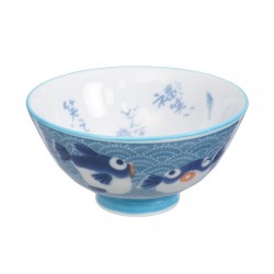 Small Rice Bowl Fugu Blue -...