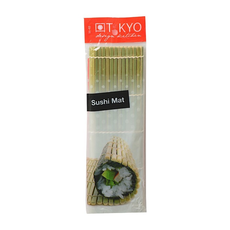 Kit à Sushi Aya - 2 Nattes Bambou 100% Naturel, Première Qualité, Avec Couteau Inclus