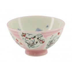 Bowl Maneki neko Pink...