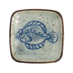 Sauce Plate  9x1.6cm Blue Ray