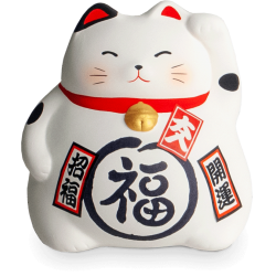 White Lucky Cat Money box 9CM