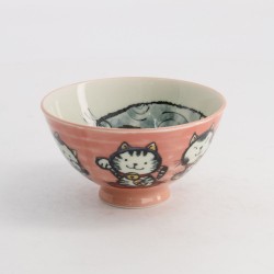 Rice Bowl Pink Cat 11.5*6cm