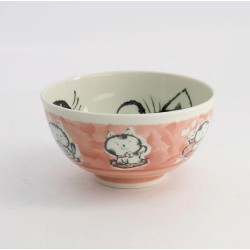 Rice Bowl Pink Cat 13*8cm