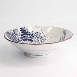 Bol Ramen Hokusai bleu et...